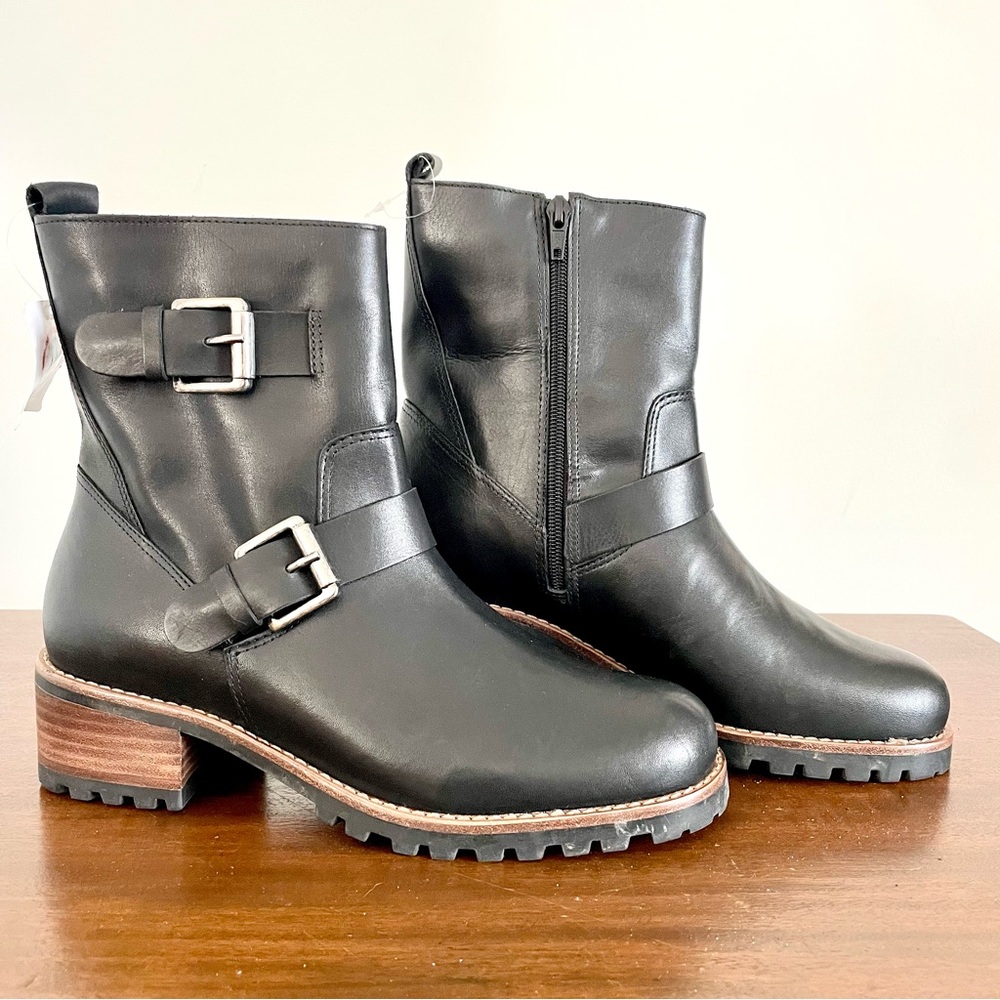 NWOB David Tate Palmar Black Leather Mid Calf Boots Women’s Size 9.5 M